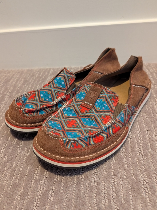 Ariat Shoes - Red and Blue Southwestern/Aztec/Geometric Ariat Cruisers